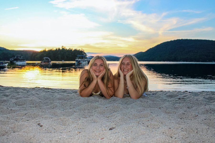 Golden hour friends session at the lake